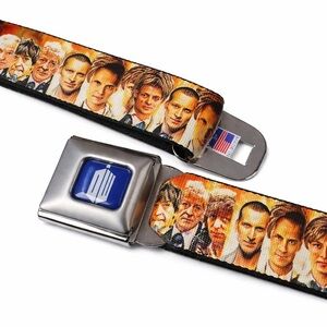 Buckle-Down Multicolor Belt with Silver Buckle